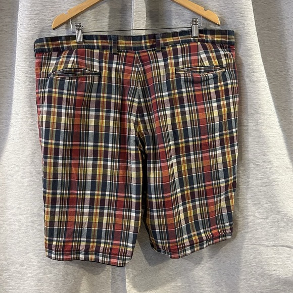 Vintage Polo Ralph Lauren Shorts Mens 42‎ Reversible Blue Plaid Madras - Picture 3 of 6